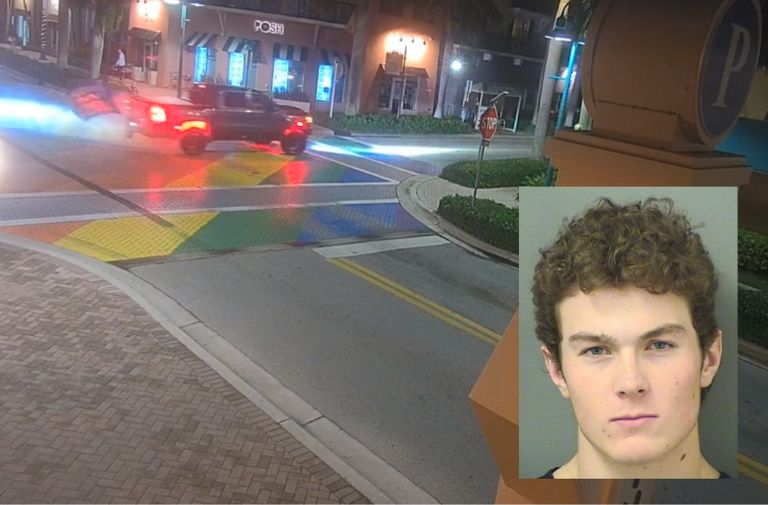 Delray Beach Pride Intersection Defaced Again; Suspect Arrested